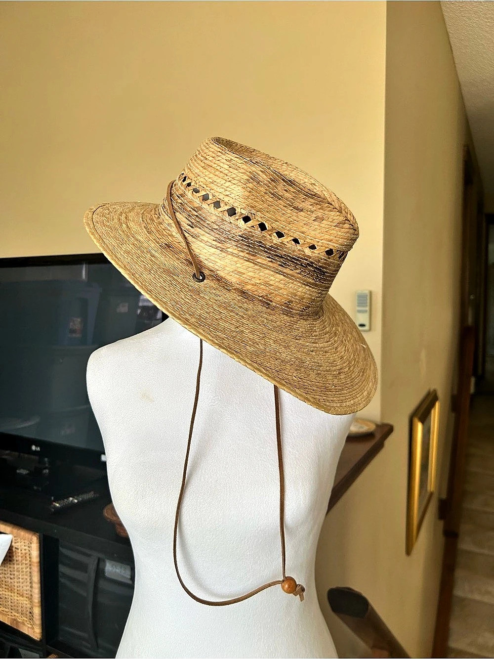 Eddy Bros. Wide Brim Straw Panama Hat in Tan Brown